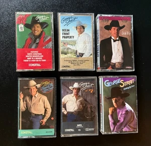 Vintage George Strait Cassette Tape Lot 6 Cassettes Country Hits Christmas - Picture 1 of 6