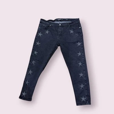 PHILIPP PLEIN незаконный бойцовский клуб дизайнер звезда искусственно состаренные джинсы брюки размер 40 - Изображение 1 из 4