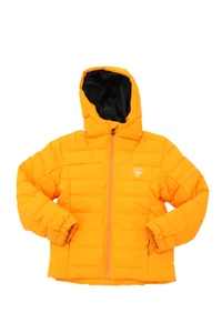 Rossignol Boys Hooded Zipped Puffer Long Sleeve Ski Jacket Bright Orange Size 10 - Picture 1 of 9