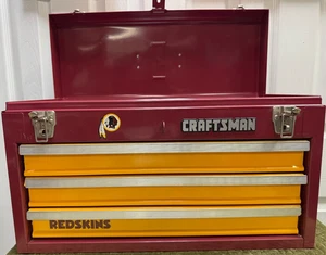 WASHINGTON REDSKINS SEARS CRAFTSMAN 3 DRAWER PORTABLE CHEST TOOLBOX RARE! USA! - Picture 1 of 11
