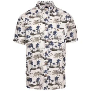 Trespass Camicia Uomo Casual Tessuto Stampa All Over Tasca Petto - Frantom - Foto 1 di 4