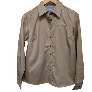 Bosch Company Apparel Woven Shirt Tan 100% Cotton Point Collared - Picture 1 of 8