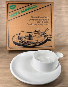 Robert Weiss Ceramics Soup Sandwich Stoneware Bowl Plate Combo Chip Dip NEW - Picture 1 of 8