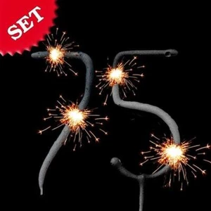 Wunderkerzen Set Zahl 75 für Deko 75. Geburtstag, 18 cm mit Stab - Bild 1 von 1