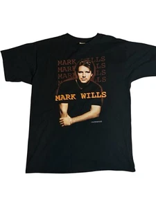 Vintage 1999 Mark Wills Tour Shirt Black Mens Size XL Country Music Double Sided - Picture 1 of 7