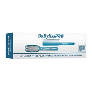 BaByliss PRO 1 1/2in Ultra thin Nano Titanium Flat Iron and Ionic Thermal Paddle - Picture 1 of 4