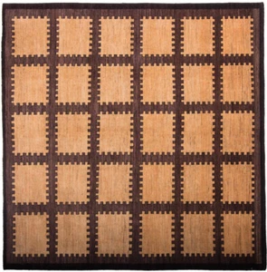 Afghan Modern Chobi Ziegler Teppich Handgeknüpft 200x200 Quadratisch Beige - Picture 1 of 8