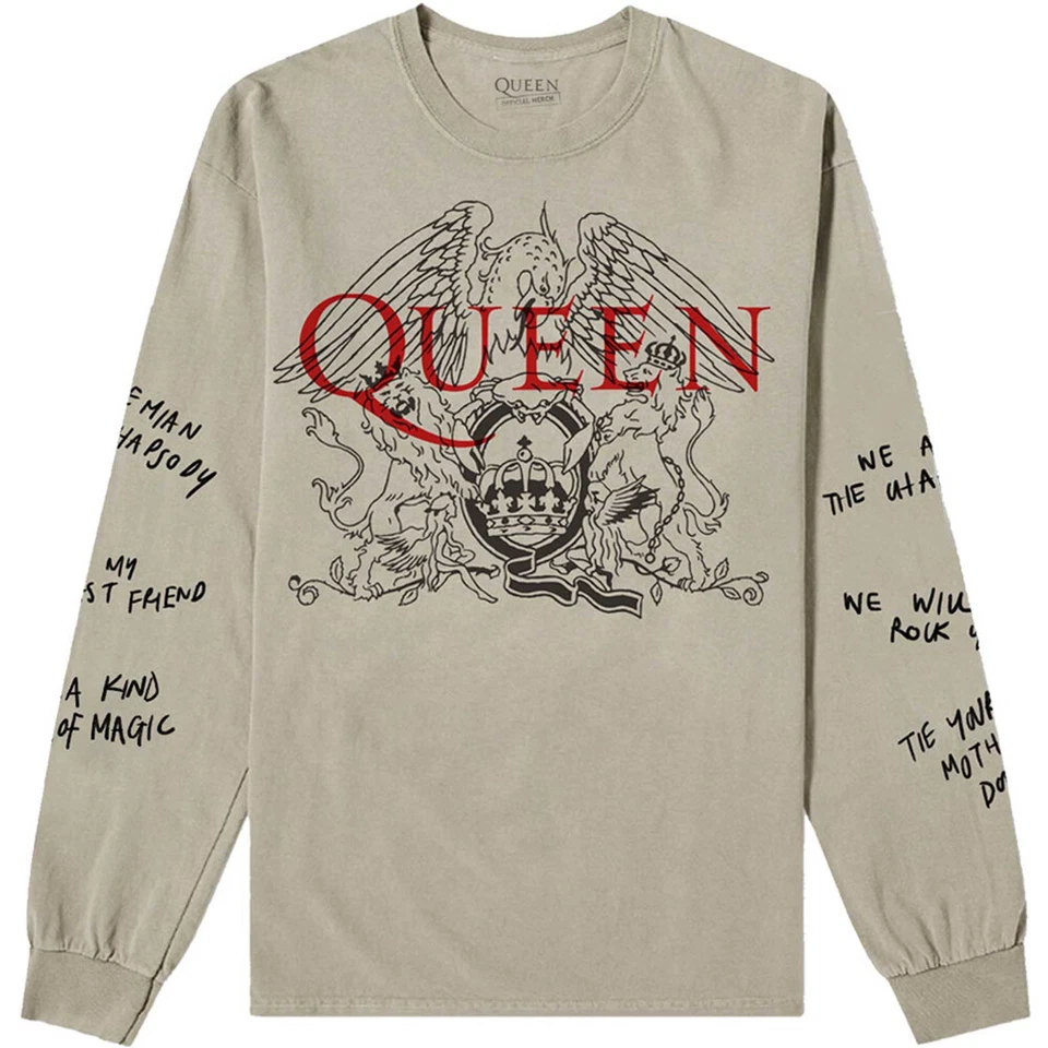 Queen - Freddie Mercury - Manuscrito - Camiseta Arena Manga Larga Foto 1 de 1