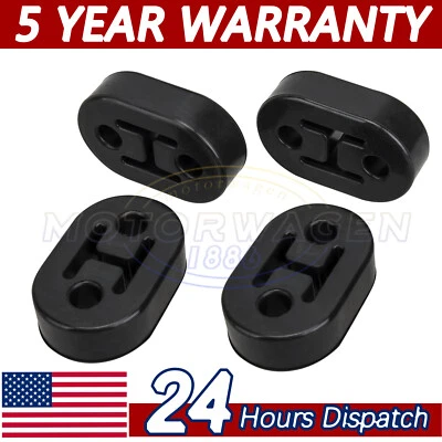 4PACK Heavy Duty Rubber Exhaust Tail Pipe Mount Bracket Hanger Bushing Insulator - Imagem 1 de 4
