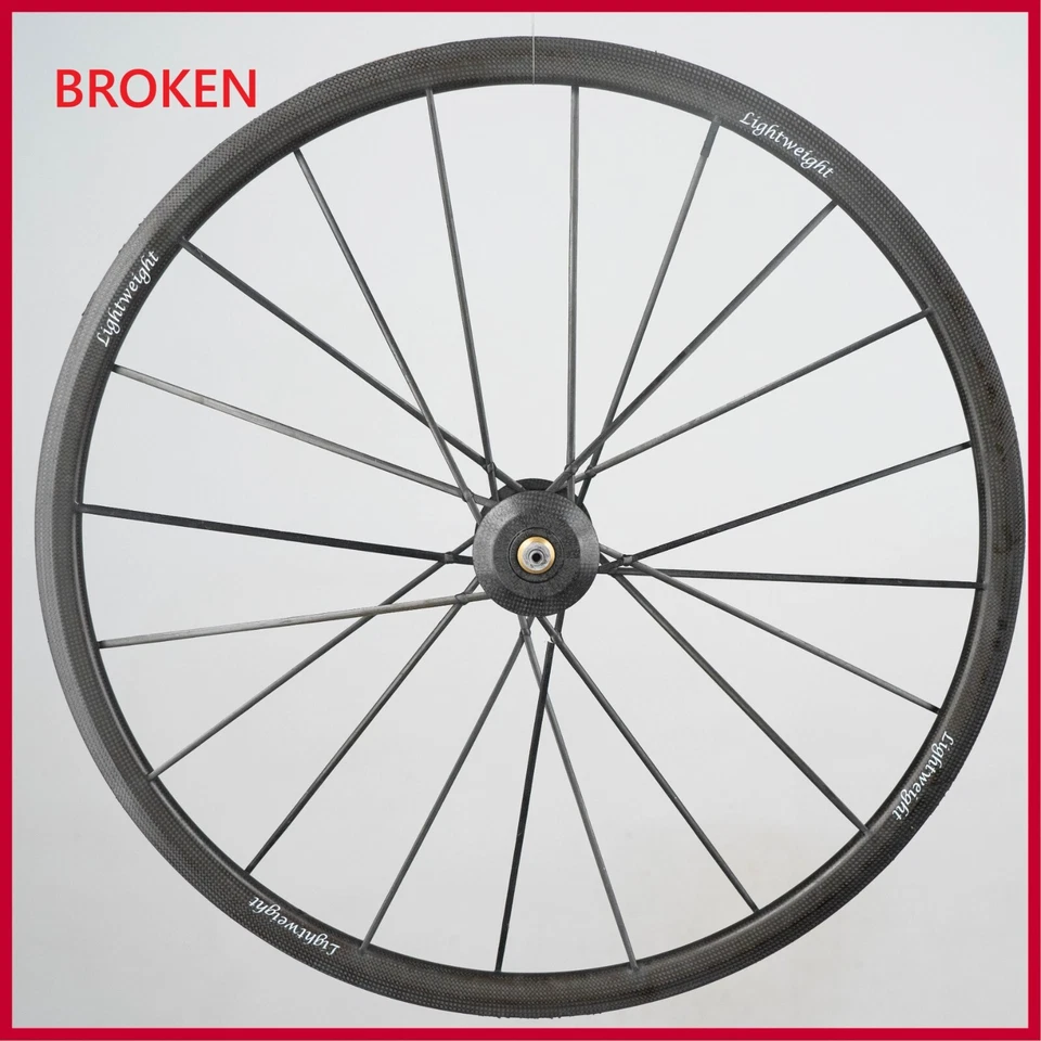 LIGERO ESTÁNDAR DELANTERO CARBONO LLANTA FRENO TUBULAR 20 AGUJEROS Foto 1 de 4