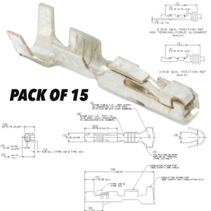 18-16 Ga. Female Metri-Pack Terminals, GT 150, Sealed #12191819 - (Pack of 25) - Picture 1 of 3