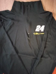 Hendrix Motorsports #24 schwarzer Langarm-Pullover mit 1/4-Reißverschluss Größe Medium - Bild 1 von 5