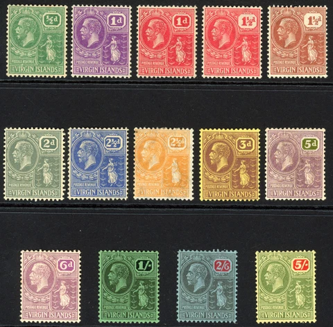 Virgin Islands Scott# 53-66, Complete Set of 14, Mint OG SCV $77 (54158) Cover