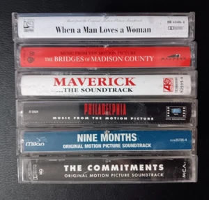 Lot of 6 Soundtracks on Cassette Tapes Maverick, Philadelphia, Nine Months +More - Picture 1 of 6