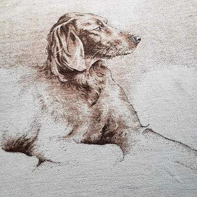 Manta de laboratorio reversible Biederlack perro labrador 72" x 56" marrón crema bronceado animal Foto 1 de 4