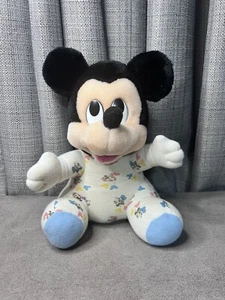 VTG Applause Baby Mickey Mouse 9 Inch Plush Cloth Pajamas Disney 84 Stuffed Toy - Picture 1 of 12