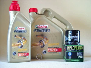 Castrol Power 1 15W50 Öl + Ölfilter TRIUMPH 600 Speed Four Bj 02-04 - Bild 1 von 1