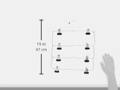 Whitmor 4 Niveles Plegable Falda Colgador Negro Cromo Ahorro Nuevo Foto 1 de 4