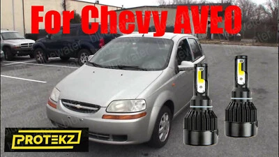 LED AVEO 2004-2012 Headlight Kit H4/9003 6000K White CREE Bulbs HI/Low Beam - Image 1 of 4