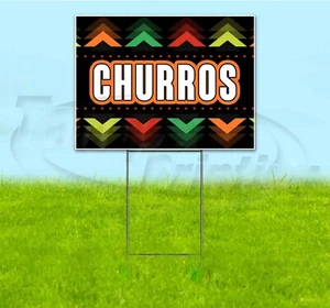 CHURROS 18x24 Yard Schild MIT PFAHL Wellpappe Kunststoff Bandit Rasen MEXIKO FIESTA - Bild 1 von 5