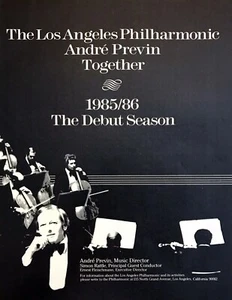 1985 Andre Previn & The Los Angeles Philharmonic Debut Season vintage print ad - Picture 1 of 1