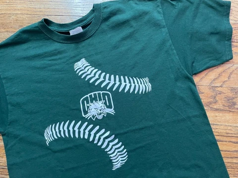 Women's Ohio University Softball Bobcats Short Sleeve Crew Neck T Shirt Unisex M Cover