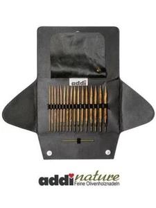 Addi Click Knitting Needle Set Olive Wood Circular Interchangeable - Picture 1 of 3