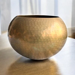 Zanetto Hammered Brass Bowl  Italy 1960s - Picture 1 of 8