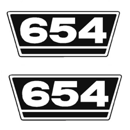 IHC Traktor Aufkleber 2x Typenaufkleber 654 Logo Emblem Sticker Label ca.21x9,5 - Bild 1 von 1