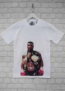 Brooklyn Zoo Mike Tyson Belt Boxer White Crew Neck Urban T-Shirt - Picture 1 of 6