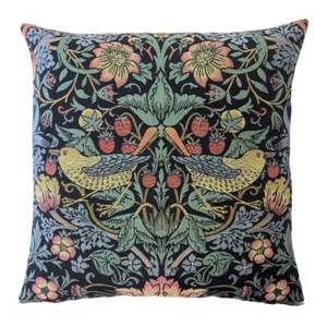 William Morris Strawberry Thief Belgian Tapestry Pillow Cover Alt (18" x 18") - Picture 1 of 1