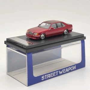 Street Weapon 1:64 Benz W140 S600 Red Limited 499 Diecast Model Car Collection - Picture 1 of 7