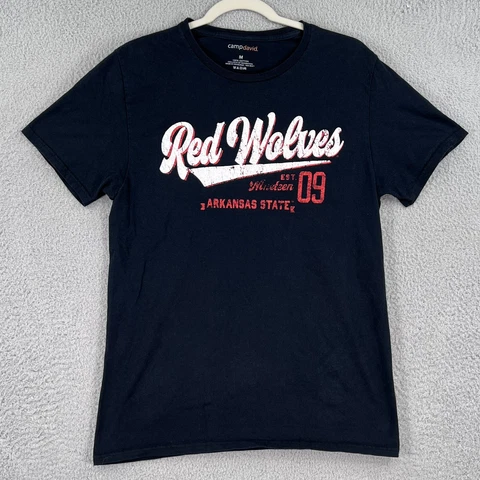 Arkansas State Red Wolves Shirt Mens Medium Black Camp David Graphic NCAA unisex Cover