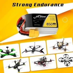 Tattu 11.1V 75C 3S 850mAh Lipo RC Airplane Drone Battery Pack With XT60 Plug - Picture 1 of 3