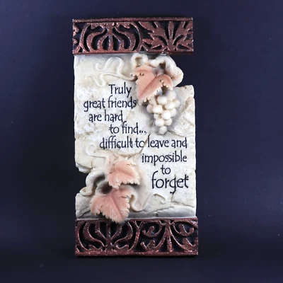 Beautiful Vintage Resin Wall Plaque Wall Hanging Gift for Loyal Friends Decor - Image 1 of 4