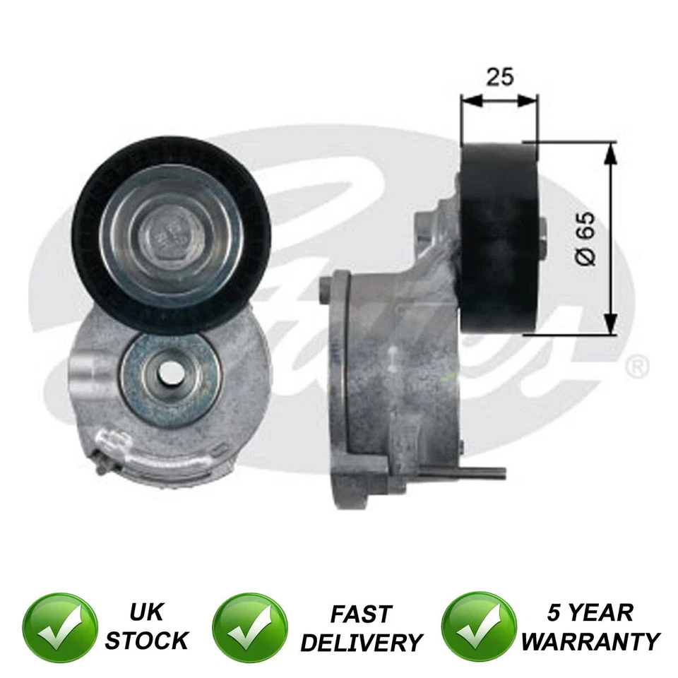 Tensioner Pulley SJR Fits Ford Mondeo Kuga S-Max Galaxy 2.0 2.0 dCi - Image 1 of 1