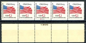 Red G Rate Perforated Scott 2891 MNH  PNC5 Plate S1111 CENTERED Back Number - Picture 1 of 2