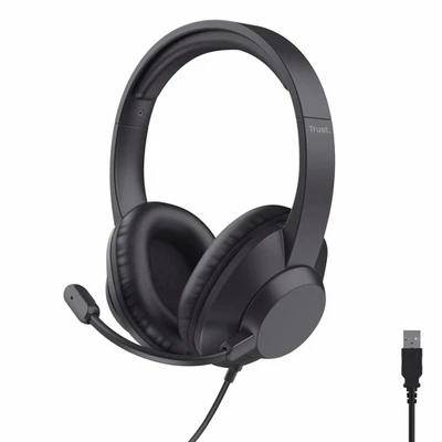 Trust Roha II Max USB Cuffie con Microfono Leggere Over Ear Auricolari con Filo - Immagine 1 di 4