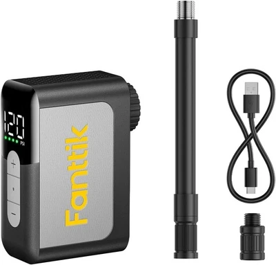 Fanttik X10 Ace Mini Bike Pump with Gauge, 120PSI Electric Tiny Bike Pump with P - Image 1 of 4