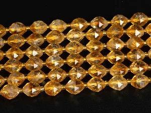 8MM Genuine Natural Yellow Citrine Beads AA Drum Barrel Rice Bead Loose Beads - Picture 1 of 3