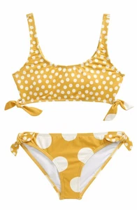 Billabong L109955 Kids Girls Yellow 4Ever Sun Hankie Tie Swim Set Size 4 - Picture 1 of 3