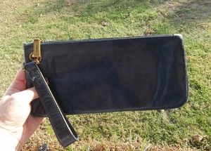 HOBO INTERNATIONAL dunkelblau Leder Handgelenktasche Clutch Kreditkarten - Bild 1 von 13