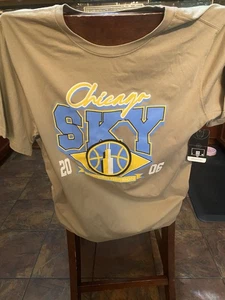 Neu mit Etikett 2006 Chicago Sky Tan S/S WNBA Champions mit LOGO T-SHIRT GRÖSSE L - Bild 1 von 5