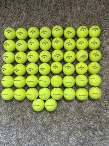 50 Mint Yellow Callaway Superhot Matte Finish Golf Balls - Picture 1 of 5