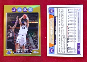 2008 Topps Chrome #161 Mehmet Okur Gold Refractor #50/50 Utah Jazz - Imagen 1 de 1