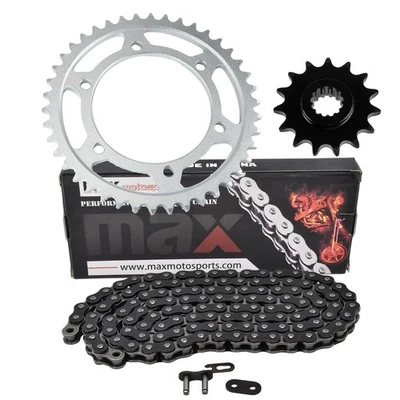 Kit de cadena de transmisión y piñones negros para Kawasaki Ninja 300 Ex300 Abs 2013-2017 Foto 1 de 4