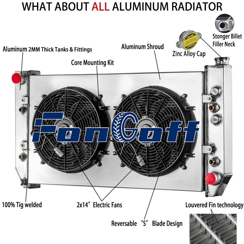 3 Row Radiator Shroud Fan For 1982-1991/1983  GMC C1500 K1500 K2500 C2500/ K3500 - Image 1 of 4