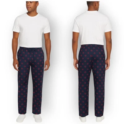 Pantalones de salón Tommy Hilfiger para hombre nuevos con etiquetas - rojos con múltiples logo medianos (32-34) Foto 1 de 4