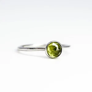 Pandora Sterling Silver Peridot Droplet August Birthstone Ring Size 58 / P #6... - Picture 1 of 4
