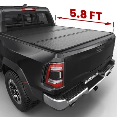 5.8FT Hard Tonneau Cover Tri-Fold For 2019-2025 Chevy Silverado GMC Sierra 1500 Foto 1 de 4